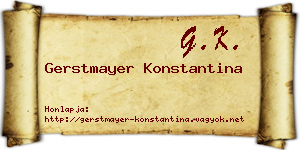 Gerstmayer Konstantina névjegykártya